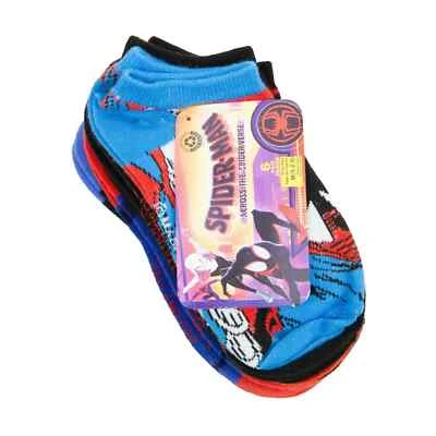 NUEVO Paquete de 6 calcetines Spider-Man No Show para niños talla S (zapato 4,5-8,5) Marvel Spider-Ver Foto 1 de 4