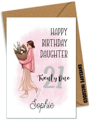 WACKY CARDS Personalised 21st BIRTHDAY CARD For Her Daughter Niece Grandaughter Sister ABZ