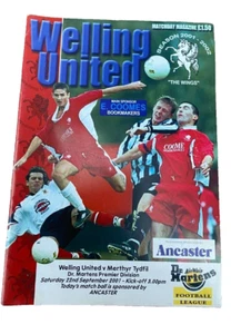 WELLING UNITED V MERTHYR TYDFIL - DR MARTENS LEAGUE - 22/9/2001 - Picture 1 of 1