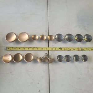 19 Vintage Mid Century Modern Concaved Drawer Pulls Knobs MCM Hardware LOT - Picture 1 of 20