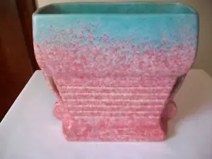 ROSEVILLE KUNSTKERAMIK TURMALIN KISSENVASE 65-6 ROSA BLAU 1933 - Bild 1 von 13