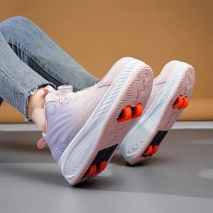 Roller skate shoes boys girls boots kids toy gift child sport 4 wheels sneaker - Picture 1 of 16