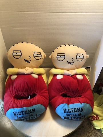Rare! Family Guy 2008 Stewie Griffin Plush Slippers Large 11-12 Cover