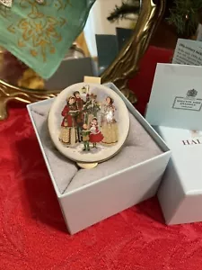 "Caja de baratijas Halycon Days porcelana pequeña villancicos redondos 1,5""" - Imagen 1 de 7