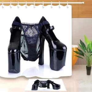 Sexy Collocation Waterproof Bath Polyester Shower Curtain Liner Water Resistant - Bild 1 von 8