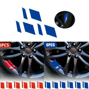 6pcs Car Wheel Rim Vinyl Decals Mark Overlay Reflective Sticker Accessories - Bild 1 von 12
