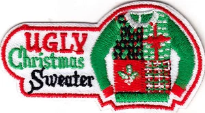 UGLY CHRISTMAS SWEATER Bügelbild Patch Holiday Party  - Bild 1 von 2