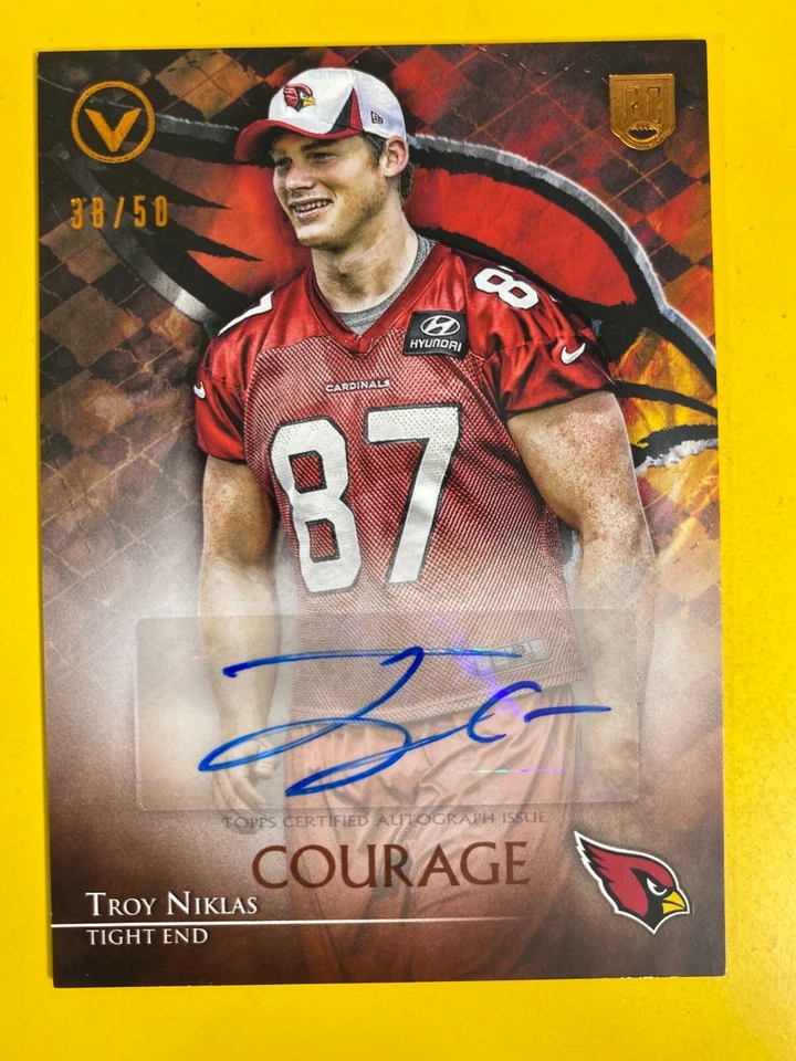 D54169 2014 Topps Valor Autographs Courage #VATN Troy Niklas #38/50 - Image 1 of 1