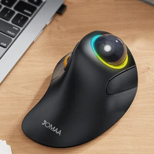Wireless Trackball Mouse 2.4G & Bluetooth-Compatible 44mm Ball for Windows Mac - Picture 1 of 10