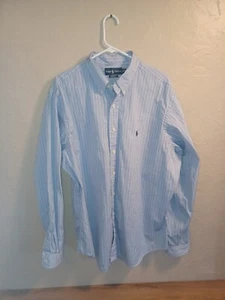 ralph lauren hemd herren 2xl Blau Gestreift Langarm Knopfleiste - Bild 1 von 6