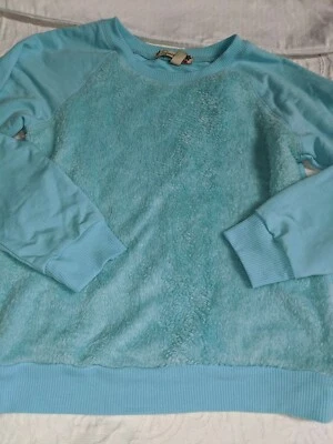 Speechless girls sz. L mint green fuzzy front sweatshirt. Cute, comfortable - Image 1 of 4