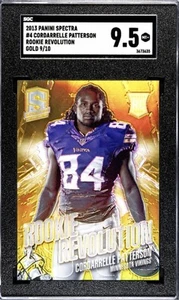2013 PANINI SPECTRA RC REVOLUTION GOLD /10 CORDARRELLE PATTERSON SGC 9.5 POP 1 - Foto 1 di 2