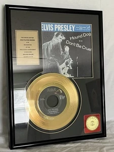 Elvis Presley Don't Be Cruel 24k Gold Plated Record, Framed, - Picture 1 of 2