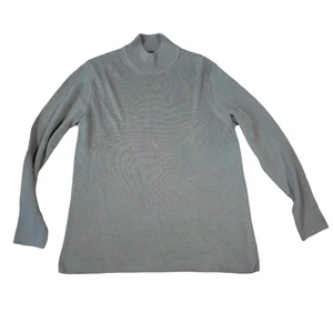 Mark Shale 100% Silk Long Sleeve Sweater Gray Women Size L Office Career - Picture 1 of 5