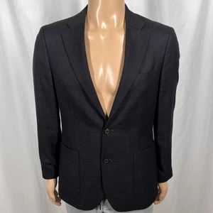 Nautica Herren 38R Schwarz Jensen Zwei Knopf Satin Gefüttert Sport Mantel Blazer Jacke - Bild 1 von 9