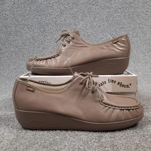 SAS Bounce Womens Oxford Comfort Shoes Brown Size 8 N Handsewn Leather Lace Up - Picture 1 of 12