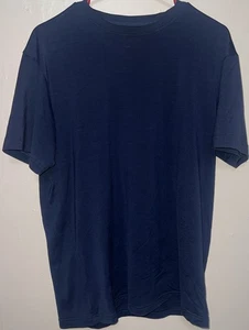 Outlier T-Shirt Ultrafine Merino Taglio Due Navy Scuro Uomo Taglia Media Usato in Ottime Condizioni! 🍀 - Foto 1 di 7