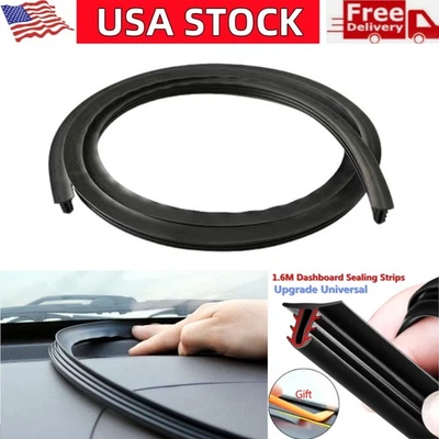 Rubber 1.6m Soundproof Sealing Strip for Auto Car Dashboard Windshield Universal - Image 1 of 4