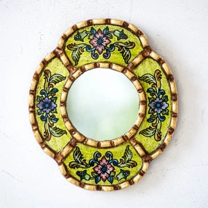 Handmade Oval Mirror Gift β Unique Peruvian Decor for Her or Housewarming - Picture 1 of 6