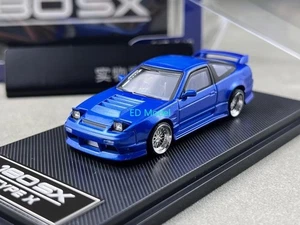 Brandneu MT 1:64 blau Silvia S13 180SX Type X Sportmodell Diecast Metallauto  - Bild 1 von 10