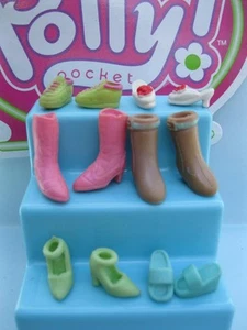 6 pair Polly Pocket Soft Boots/Shoes-fits Littlest Pet Shop Blythe Dolls-Lot #11 - Picture 1 of 1