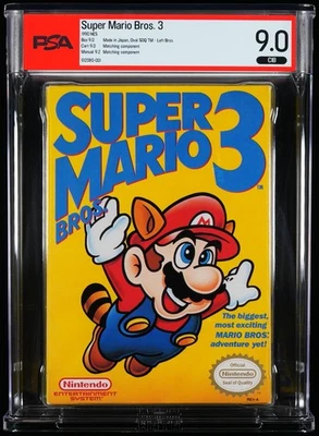 NES Super Mario Bros. 3 LEFT BROS 1st Print PSA Graded 9.0 WATA Complete Box CIB - Image 1 of 2