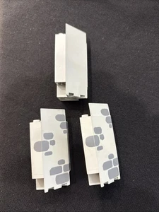 Two LEGO Old Gray Panel 3x3x6 Corner Brick Scattered 6074 6077 & One Plain Grey - Picture 1 of 10