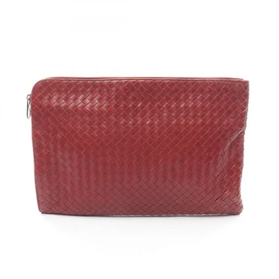 Bolso sin asas BOTTEGA VENETA Intrecciato Business 155150 cuero rojo usado para hombre BV Foto 1 de 4