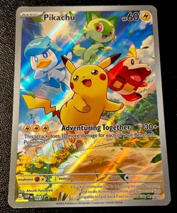 Pikachu SVP027 NM Holo Stella Nera Paldea Pokémon Evoluto Promo! - Foto 1 di 2