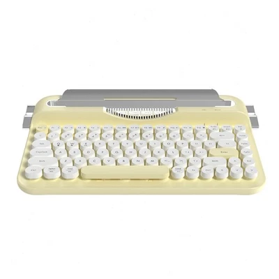 AJAZZ AF84 Wireless Bluetooth Membrane Keyboard Retro Typewriter Style 84 Keys - Image 1 of 4