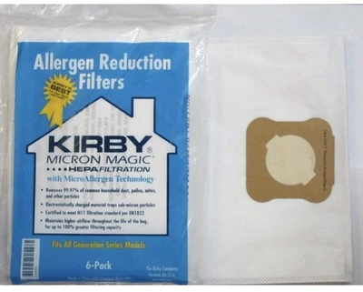 Kirby Generation 3, 4, 5, 6, Ultimate G and Sentria HEPA Vacuum Bags 6 Pack - Image 1 of 2