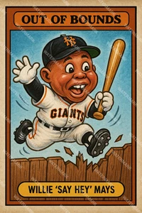 GX964 Willie Mays NY Giants - Out of Bounds 4x6 12x18 16x24 Photo - Picture 1 of 1