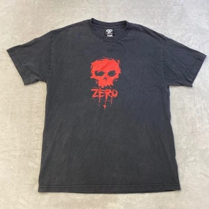 Camiseta ZERO Negra Gráfica Calavera Para Hombre Grande Patinador Punk Rock Emo - Imagen 1 de 7