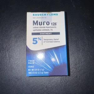 Neu und versiegelt Muro 128 sterile Salbe, Doppelpack 0,25 Unzen Ablaufdatum: 1/26 - Bild 1 von 3