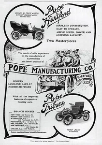 Anuncio impreso original Pope Hartford & Tribune Touring Car 1904 - Imagen 1 de 1