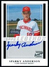 2003 TOPPS TEAM LEGENDS CERTIFIED AUTOGRAPH #TT-SA SPARKY ANDERSON ON-CARD AUTO
