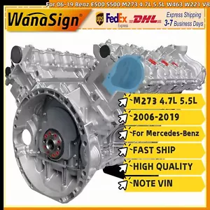 Long Block Engine Assembly For 06-19 Benz E500 S500 M273 4.7L 5.5L W463 W221 V8 - Foto 1 di 13