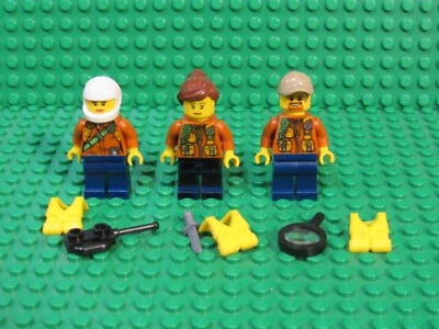Lot of 3 City Jungle Explorer Lego Minifigures 60162 60161 JG35 - Image 1 of 2