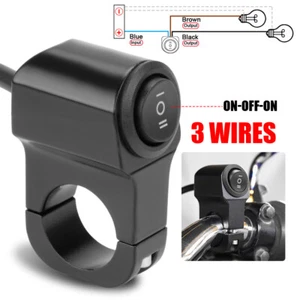 Manillar negro para motocicleta 7/8" 22 mm faro punto de niebla luz interruptor de encendido/apagado - Imagen 1 de 10