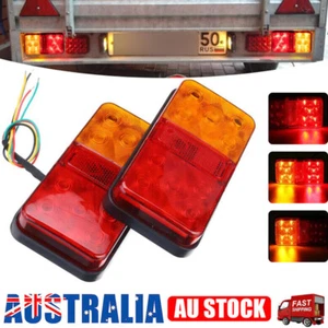2pcs Led Trailer Lights 12V Volt Tail Lamp Stop Indicator 4WD 4x4 Camper IP67 AU - Picture 1 of 15