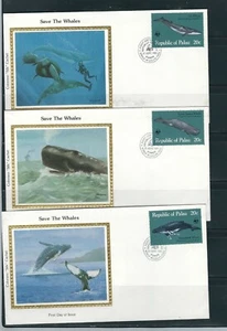 Palau SC # 24-27 Whales FDC. Colorano Silk Cachet - Picture 1 of 2
