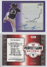 2020 Leaf Perfect Game National Showcase Metal Purple /8 Peyton Smith Auto