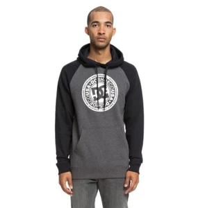 Taglia S - Felpa Con Cappuccio Uomo DC Circle Star Black Gray Nero Grigio - Imagen 1 de 5