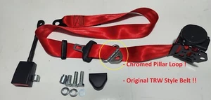 NEW 3 point Auto seat belt E30 BMW 3 Series E30 Seat Belt RED 1982 - 94 - Picture 1 of 5