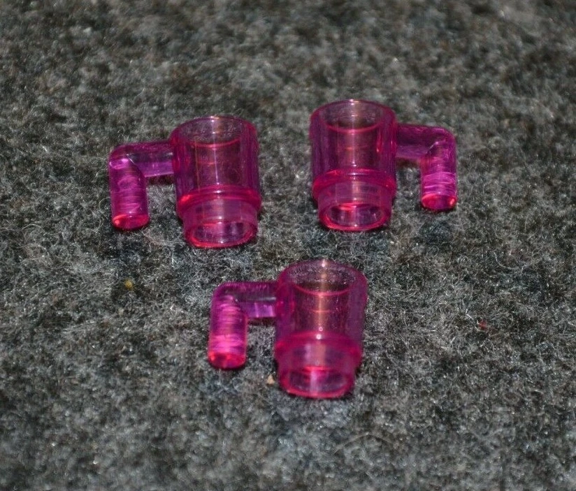 (3) 1x1 Minifigura Rosa Transparente TAZA / Tazas de Café Ladrillos ~ Lego ~ NUEVO ~ Castillo Foto 1 de 1