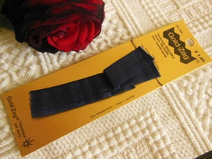 Attache dos soutien gorge  fermeture réglable vintage bleu foncé gold zag T1 - Picture 1 of 4