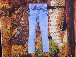GIRL'S STONE WASHED FADED JEAN'S W/ ADJUSTABLE WAIST BAND BY MUDD / SIZE (10) - Picture 1 of 6