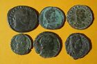 Ancient Roman  Bronze Follis lot of 6 pieces 16-22 mm