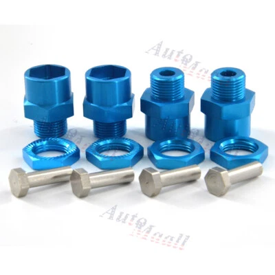 Adaptador de buje hexagonal de rueda 4x 1/8 12 mm a 17 mm para coche de radiocontrol de 1/10 HSP HPI tenacidad axial Foto 1 de 4