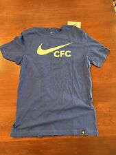 NIKE Men's Chelsea FC Blue CFC Swoosh Graphic Tee T-Shirt Medium DJ1355-495 NWT